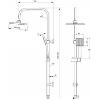 Душевая система  Deante Floks NAC 01FK - Превью изображения №2 — Интернет-магазин Time-Shop