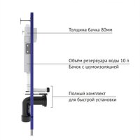 Унитаз подвесной Berges Wasserhaus Ego XL Rimless + Toma Slim SO + Novum525 + L3 043203 - Превью изображения №4 — Интернет-магазин Time-Shop
