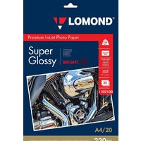 Lomond Bright Super Glossy A4 220 г/м2 20 л 1102100
