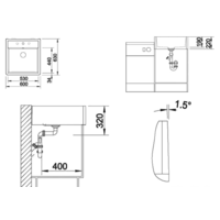 Кухонная мойка Blanco Panor 60 (c одним отверстием для смесителя) - Превью изображения №8 — Интернет-магазин Time-Shop