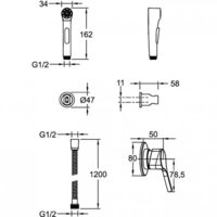 Гигиенический душ Jacob Delafon Elate E24610-BL - Превью изображения №2 — Интернет-магазин Time-Shop