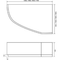 Ванна Lauter Valencia 160x105 2102160R (с каркасом и сифоном 21Y11021 матовый черный) - Превью изображения №17 — Интернет-магазин Time-Shop