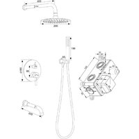 Душевая система  РМС SUS129BL-1S - Превью изображения №4 — Интернет-магазин Time-Shop