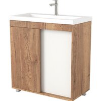 Дабер Тумба под умывальник 013 Тобага/Эридан 80 Т13.8Т.0.21 (дуб галифакс/белый)