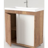  Дабер Тумба под умывальник 013 Тобага/Эридан 80 Т13.8Т.0.21 (дуб галифакс/белый) - Превью изображения №2 — Интернет-магазин Time-Shop