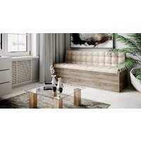 Диван Трия Форест (дуб сонома трюфель/кожзам бежевый) - Превью изображения №2 — Интернет-магазин Time-Shop