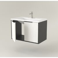  Дабер Тумба под умывальник 018 Andrea Elen 80 Т18.8А.0.20Ч (белый древесный/серый/ручка черная) - Превью изображения №3 — Интернет-магазин Time-Shop