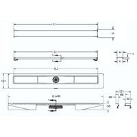 Трап/канал Berges Wasserhaus С1 Norma 300 (матовый хром) - Превью изображения №7 — Интернет-магазин Time-Shop
