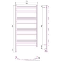 Полотенцесушитель Сунержа Богема 3.0 выгнутая 1000х500 МЭМ левый 31-5802-1050 - Превью изображения №4 — Интернет-магазин Time-Shop