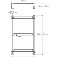  Bemeta Этажерка Omega 104202132 - Превью изображения №2 — Интернет-магазин Time-Shop