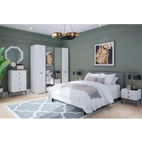 Кровать Ангстрем Хилтон спальня ХТ-800.26 исп.21 (Д1, белый премиум) - Превью изображения №5 — Интернет-магазин Time-Shop