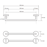 Держатель для полотенца Bemeta White 104204024 - Превью изображения №2 — Интернет-магазин Time-Shop