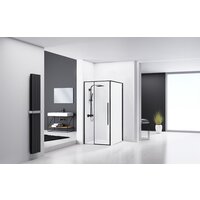 Душевой уголок Rea Solar 90x90 (черный/прозрачное стекло) - Превью изображения №4 — Интернет-магазин Time-Shop