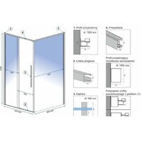 Душевой уголок Rea Solar 90x90 (черный/прозрачное стекло) - Превью изображения №5 — Интернет-магазин Time-Shop