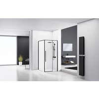 Душевой уголок Rea Solar 90x90 (черный/прозрачное стекло) - Превью изображения №2 — Интернет-магазин Time-Shop