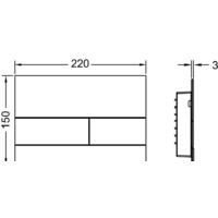 Панель смыва Tece Square II 9240831 (хром глянцевый) - Превью изображения №2 — Интернет-магазин Time-Shop