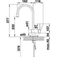 Смеситель Blanco Filo-S Silgranit (серый/хром) - Превью изображения №2 — Интернет-магазин Time-Shop