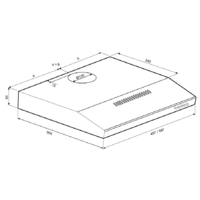 Кухонная вытяжка Krona JESSICA slim 500 white push button - Превью изображения №5 — Интернет-магазин Time-Shop