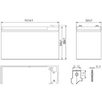 Аккумулятор для ИБП Delta HR 12-24W (12В/6 А·ч) - Превью изображения №2 — Интернет-магазин Time-Shop