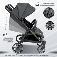 Коляска прогулочная «книга» Sweet Baby Donna (черный) - Превью изображения №7 — Интернет-магазин Time-Shop