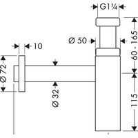 Сифон Hansgrohe Flowstar S 52105000 - Превью изображения №2 — Интернет-магазин Time-Shop