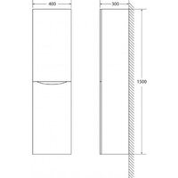  BelBagno Шкаф-пенал Fly-Marino-1500-2A-SC-RN-P-R (rovere nature) - Превью изображения №3 — Интернет-магазин Time-Shop