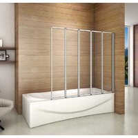 Стеклянная шторка для ванны Rea Idea 120 (хром/прозрачное стекло) - Превью изображения №7 — Интернет-магазин Time-Shop