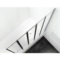 Стеклянная шторка для ванны Rea Idea 120 (хром/прозрачное стекло) - Превью изображения №6 — Интернет-магазин Time-Shop