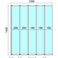 Стеклянная шторка для ванны Rea Idea 120 (хром/прозрачное стекло) - Превью изображения №12 — Интернет-магазин Time-Shop