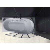 Стеклянная шторка для ванны Rea Idea 120 (хром/прозрачное стекло) - Превью изображения №2 — Интернет-магазин Time-Shop