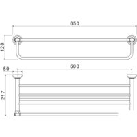 Полка для полотенца Aquatek Классик AQ4515MB - Превью изображения №2 — Интернет-магазин Time-Shop