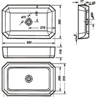 Умывальник Sanita Luxe Line 55 LINSLWB01 - Превью изображения №8 — Интернет-магазин Time-Shop