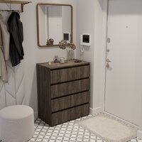 Комод Кортекс-мебель Бари 80 4ш (орех элия/орех элия/орех элия) - Превью изображения №3 — Интернет-магазин Time-Shop