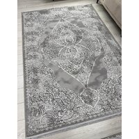 Ковер для жилой комнаты Radjab Carpet Афина Прямоугольник 9017A 12895RK (1.6x2.3, Grey/Cream) - Превью изображения №3 — Интернет-магазин Time-Shop