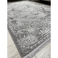 Ковер для жилой комнаты Radjab Carpet Афина Прямоугольник 9017A 12895RK (1.6x2.3, Grey/Cream) - Превью изображения №6 — Интернет-магазин Time-Shop