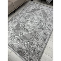 Ковер для жилой комнаты Radjab Carpet Афина Прямоугольник 9017A 12895RK (1.6x2.3, Grey/Cream) - Превью изображения №4 — Интернет-магазин Time-Shop