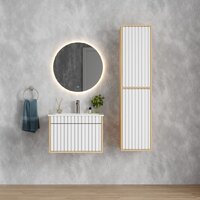  Onika Шкаф-полупенал Дайлер 35 403568 (белый/дуб сонома) - Превью изображения №5 — Интернет-магазин Time-Shop