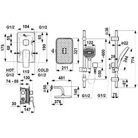 Душевая система  KFA Armatura Malaga 452930134 - Превью изображения №2 — Интернет-магазин Time-Shop