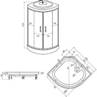 Душевая кабина Erlit ER3508P-C3-RUS 80x80 - Превью изображения №2 — Интернет-магазин Time-Shop
