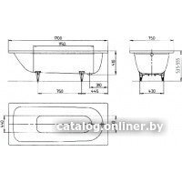 Ванна Kaldewei Saniform Plus 373-1 170x75 112600013001 (easy-clean) - Превью изображения №2 — Интернет-магазин Time-Shop
