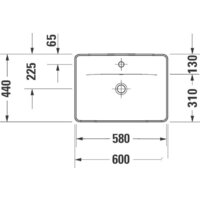 Умывальник Duravit D-Neo 0357600027 - Превью изображения №5 — Интернет-магазин Time-Shop