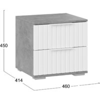 Тумба Трия Хилтон (ателье светлый/белый матовый) - Превью изображения №5 — Интернет-магазин Time-Shop