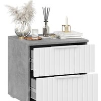 Тумба Трия Хилтон (ателье светлый/белый матовый) - Превью изображения №4 — Интернет-магазин Time-Shop