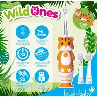 Электрическая зубная щетка Brush-Baby WildOnes Tiger - Превью изображения №3 — Интернет-магазин Time-Shop
