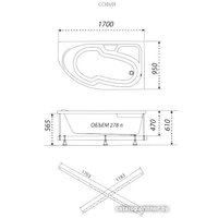 Ванна Triton София 170x95 R Стандарт Flat (с гидромассажем) - Превью изображения №7 — Интернет-магазин Time-Shop