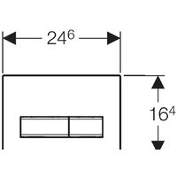 Панель смыва Geberit Sigma 50 115.788.00.1 (под плитку) - Превью изображения №2 — Интернет-магазин Time-Shop