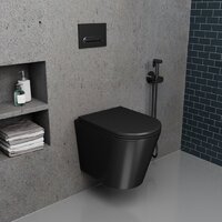 Унитаз подвесной D&K Venice DT1026025 (черный, сиденье микролифт) - Превью изображения №11 — Интернет-магазин Time-Shop