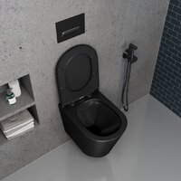 Унитаз подвесной D&K Venice DT1026025 (черный, сиденье микролифт) - Превью изображения №12 — Интернет-магазин Time-Shop