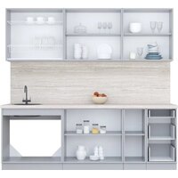 Кухонный модуль Интерлиния Мила Пластик 2.3 Б (арктический/арктический/белый гранит) - Превью изображения №4 — Интернет-магазин Time-Shop