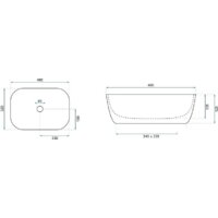 Умывальник Rea Belinda (серый мрамор) - Превью изображения №5 — Интернет-магазин Time-Shop